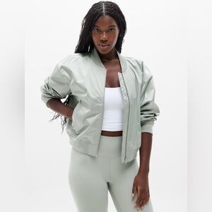 NWT Athleta Flex Bomber Jacket in Vera Green XL Tall XLT